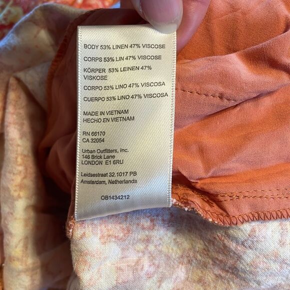 Free People Show Me Love Romper in Orange S - Picture 9 of 10